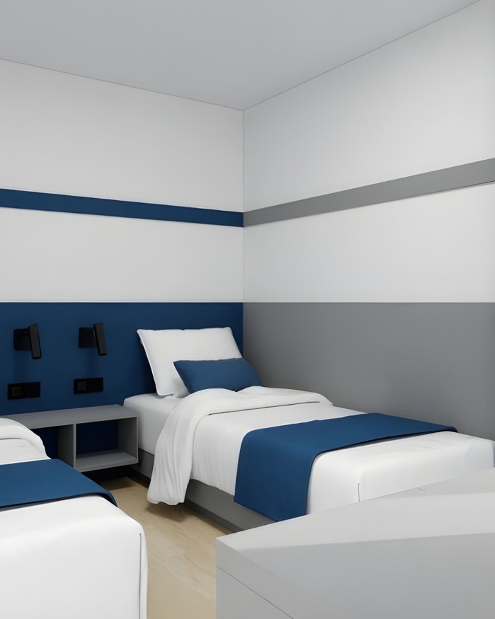Renoviertes Twin-Zimmer mit getrennten Betten